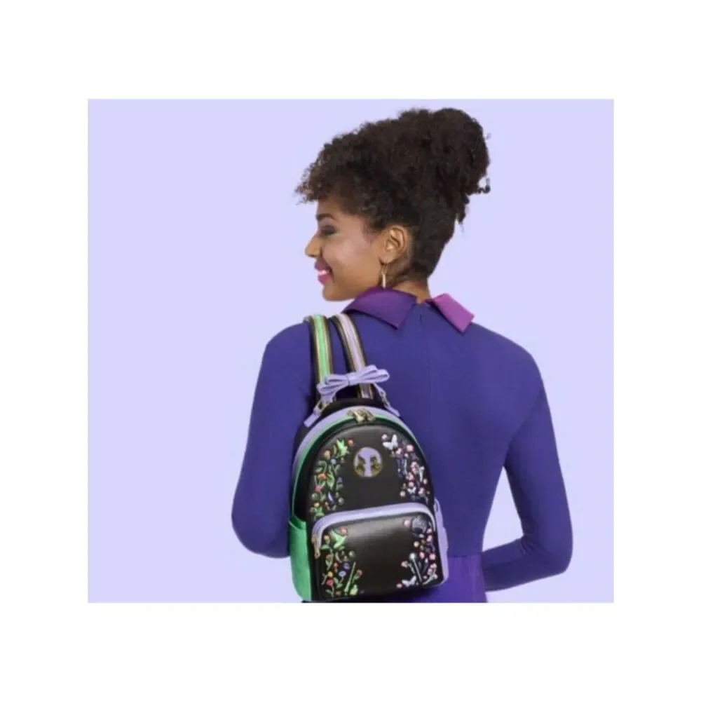 Loungefly Wicked Glinda & Elphaba Floral & Lace Mini Backpack Embroidered NWT